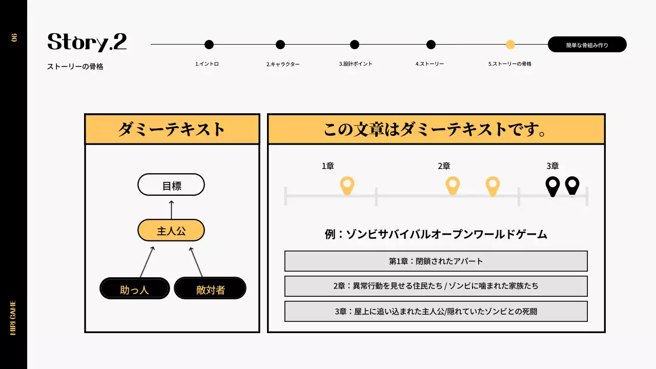 黄色 シンプル 資料 プレゼンテーション
