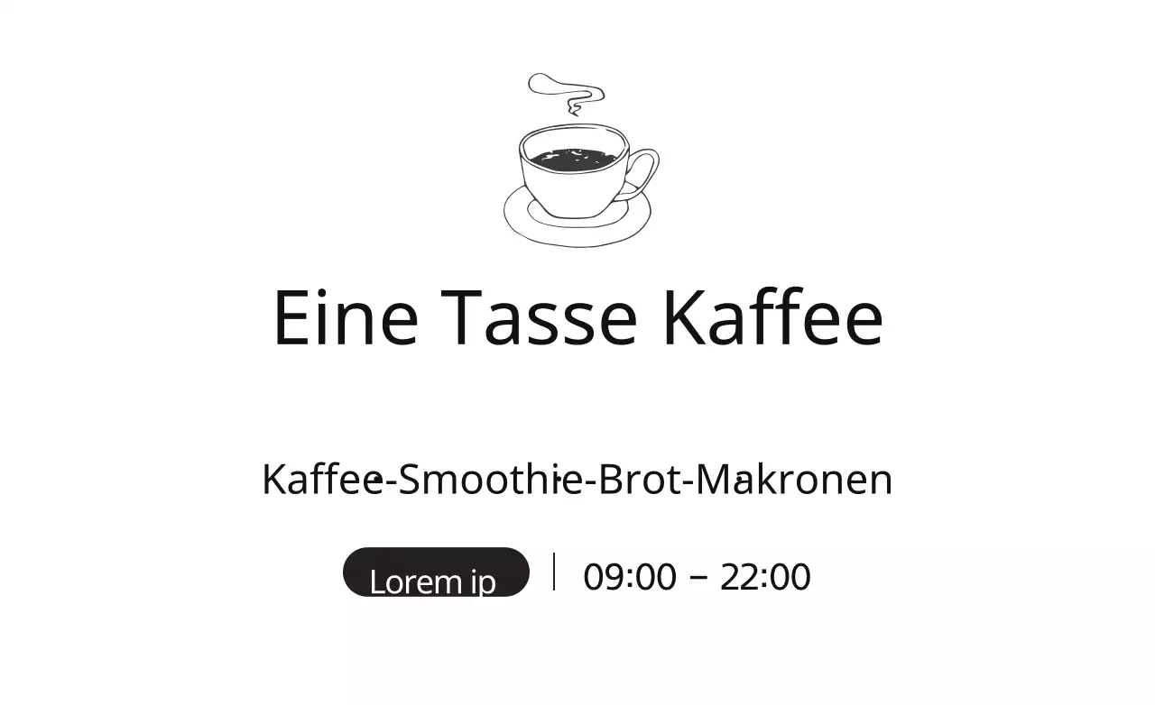 Eine Tasse Kaffee
