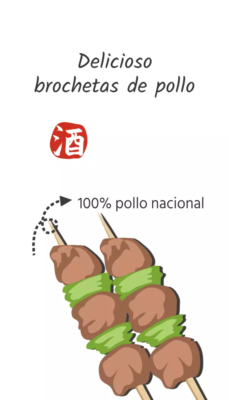 Brochetas de pollo