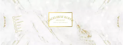 Witgoud modern marmerpatroon café