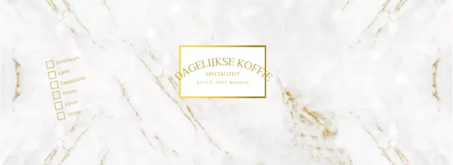 Witgoud modern marmerpatroon café