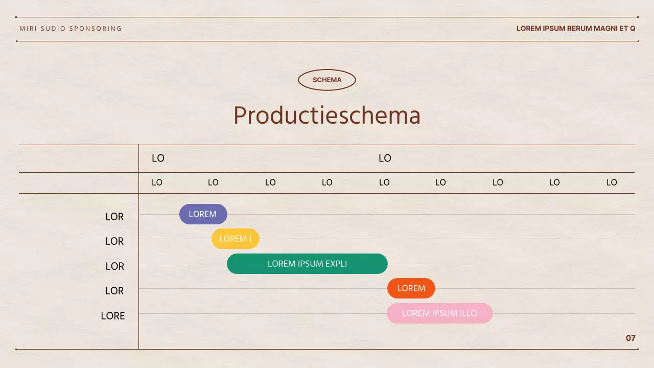 Het voorstel van webtalent Hyun Chan met een papieren achtergrond en kleurrijke geometrische vormen
