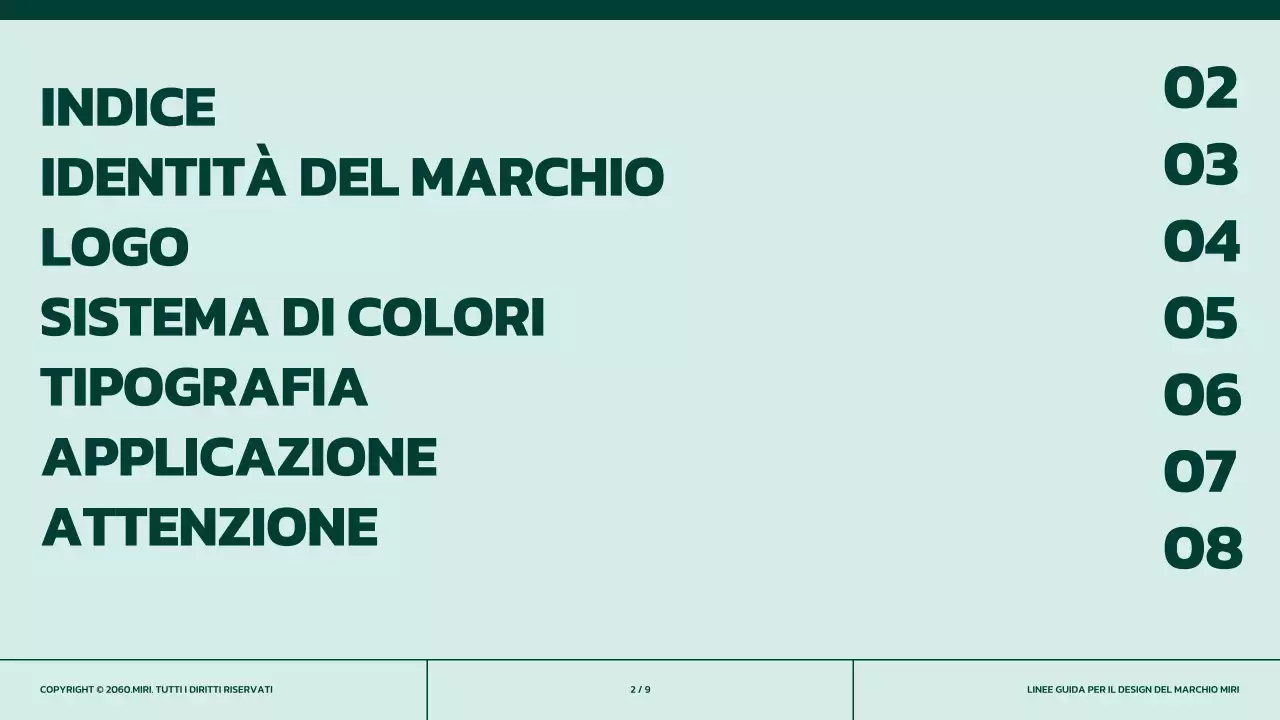 Linee guida del marchio semplici in verde con accenti arancioni