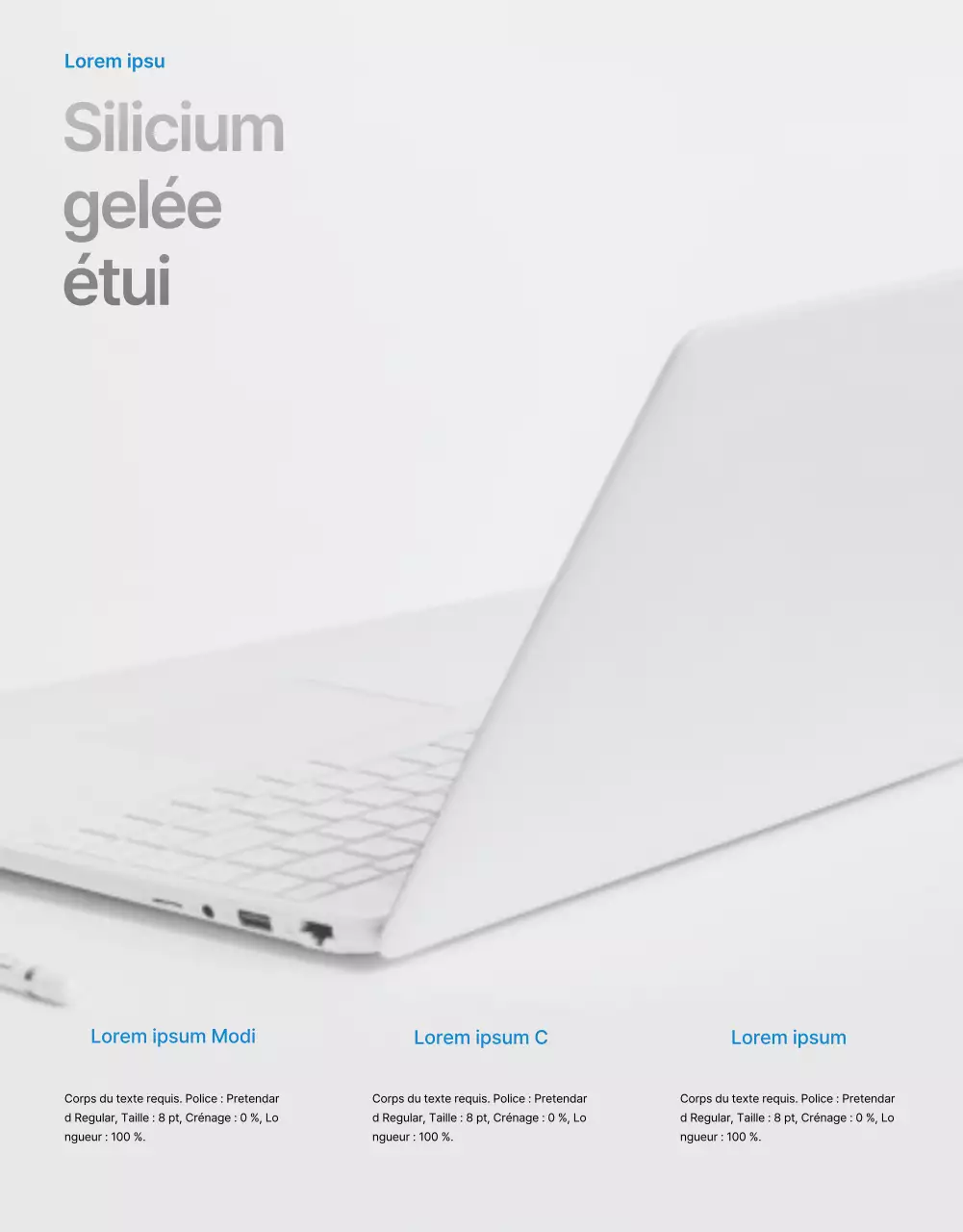 Page de détail du carnet de notes en noir et blanc