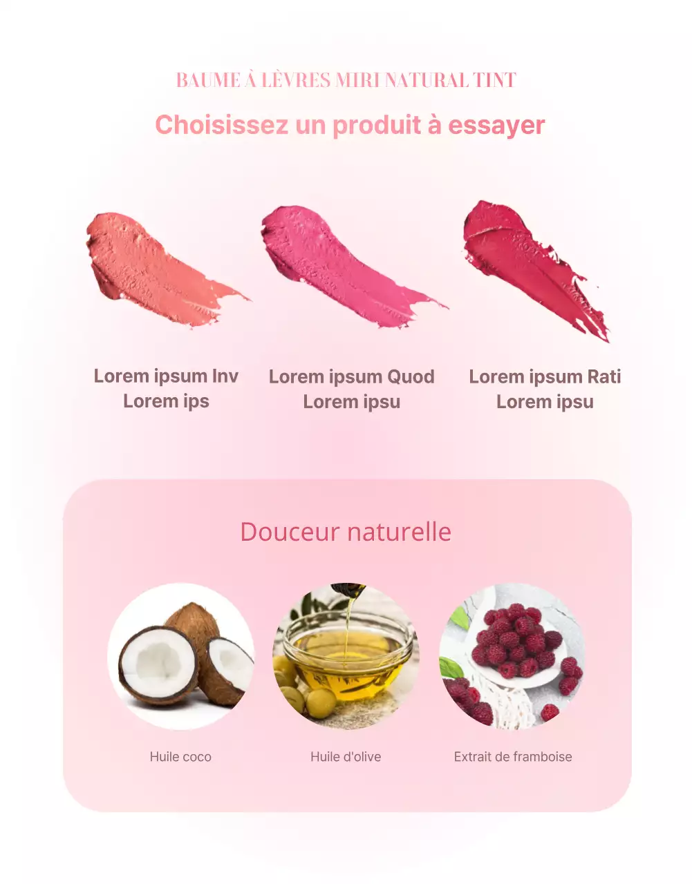 Page d'événement simple en dégradé sur les cosmétiques en rose