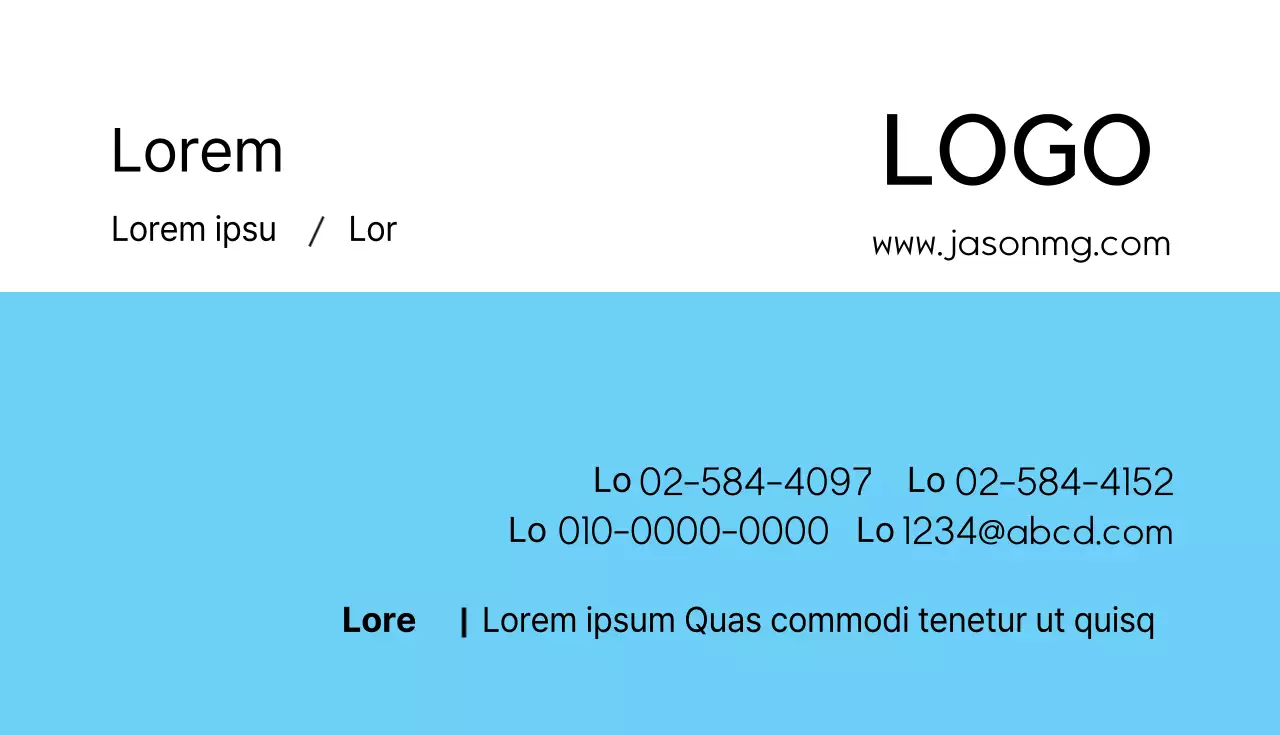 Carte de visite d'une entreprise de développement de solutions