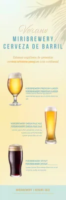 Cartel sencillo de cerveza artesanal