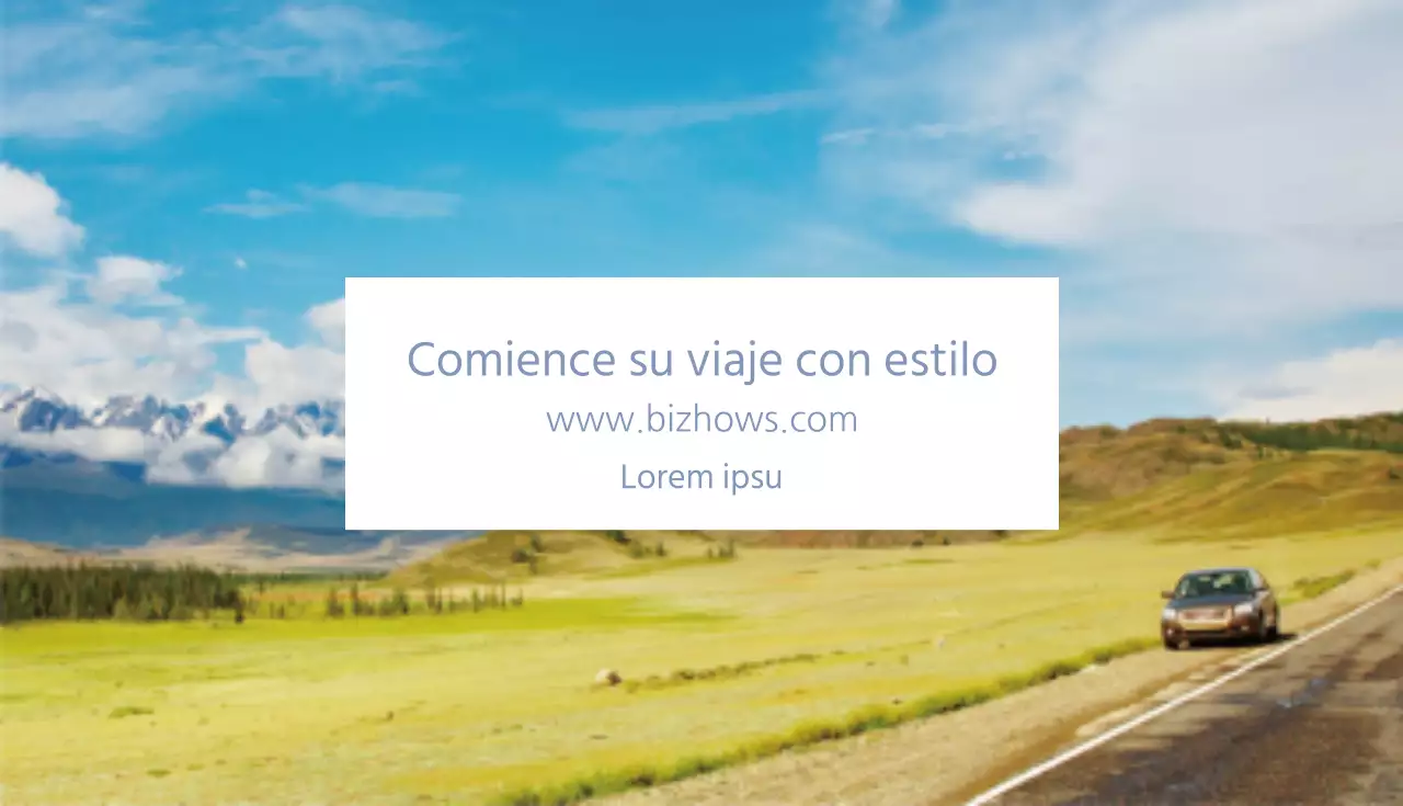 Comience su viaje con estilo