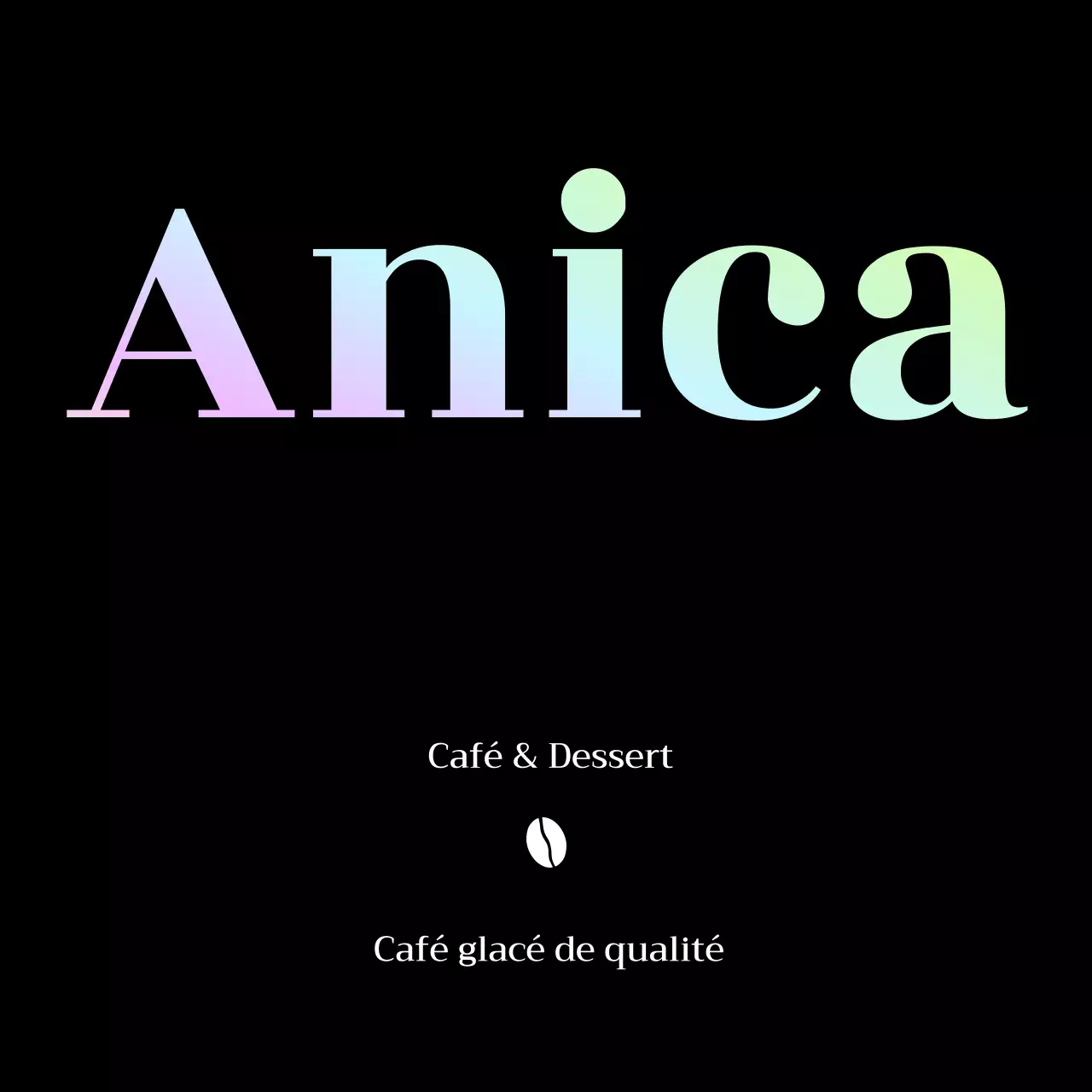 Café moderne simple en noir et dégradés