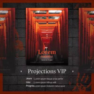 Projection VIP du film indépendant d'horreur noir et rouge Blind