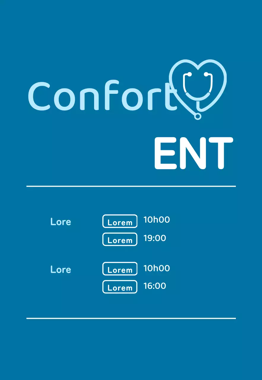 Clinique ORL avec un logo bleu basique