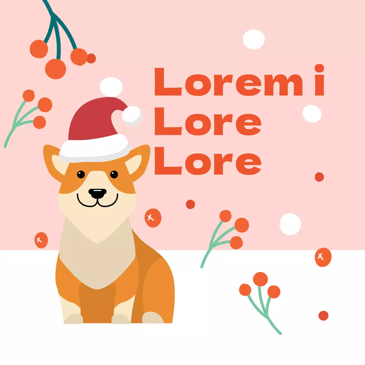 Rosa Rot Niedliche Illustration Weihnachtsgeschenk-Etiketten