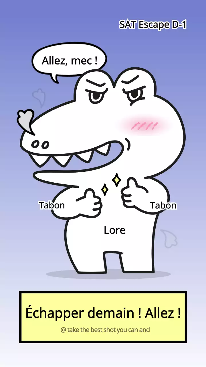 Phrases d'encouragement au SAT avec un concept de niveau B