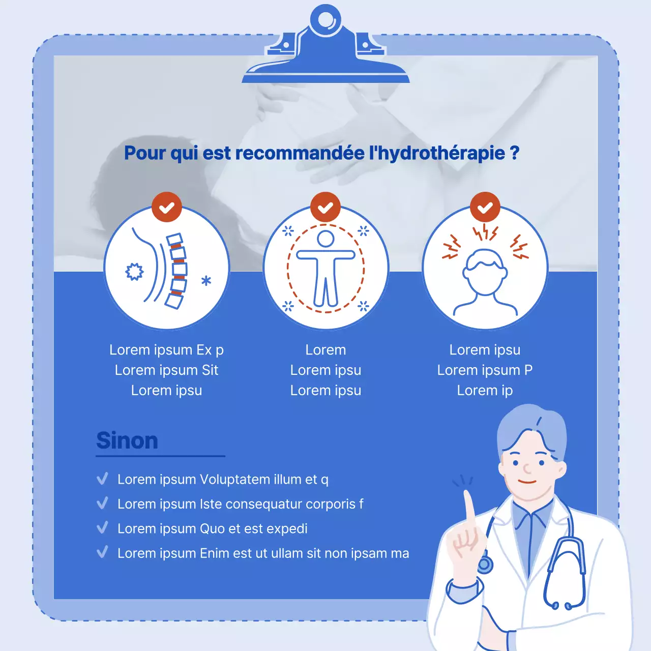 Une palette de couleurs bleues avec des illustrations épurées et un concept infographique.