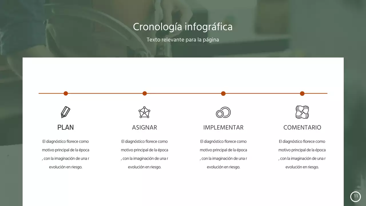 Calendario para el uso de fotos en verde y rojo