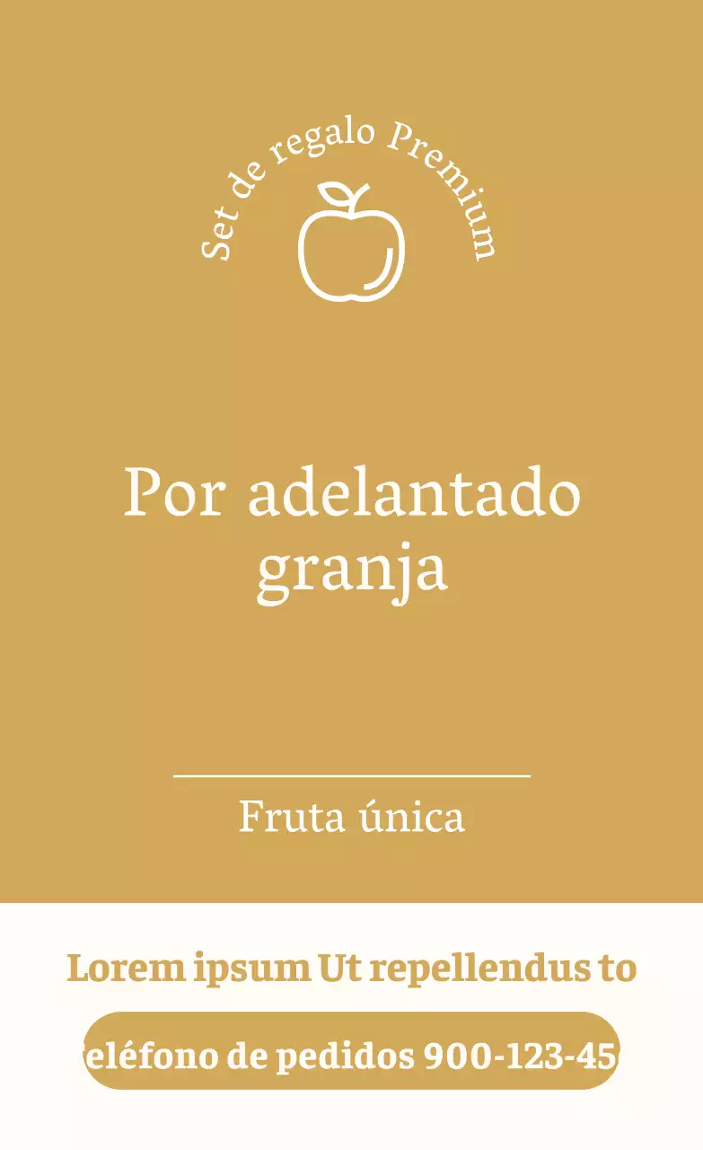 Pegatina vertical simple dorada