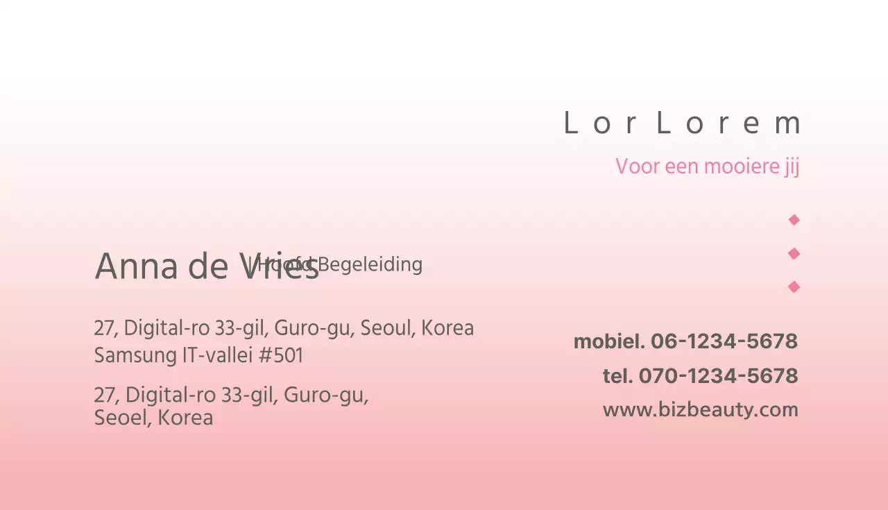 Dermatoloog visitekaartje