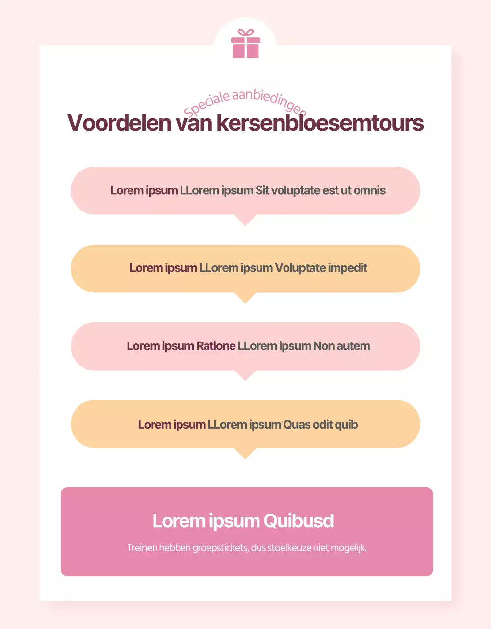 Kersenbloesemtours met een roze twist promoten