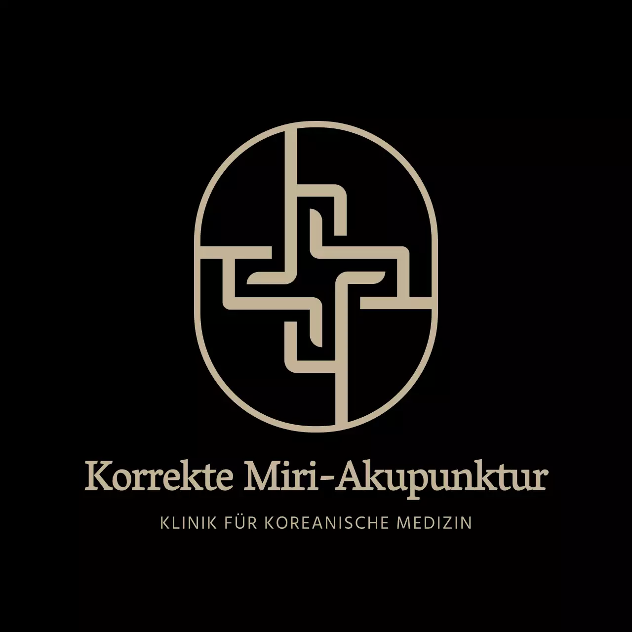 Schwarzes Symbol Logo Orientalisches Klinikschild