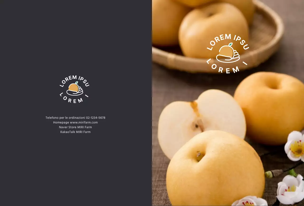 Fotografia di frutta Descrizione del prodotto Cartoline per il frutteto