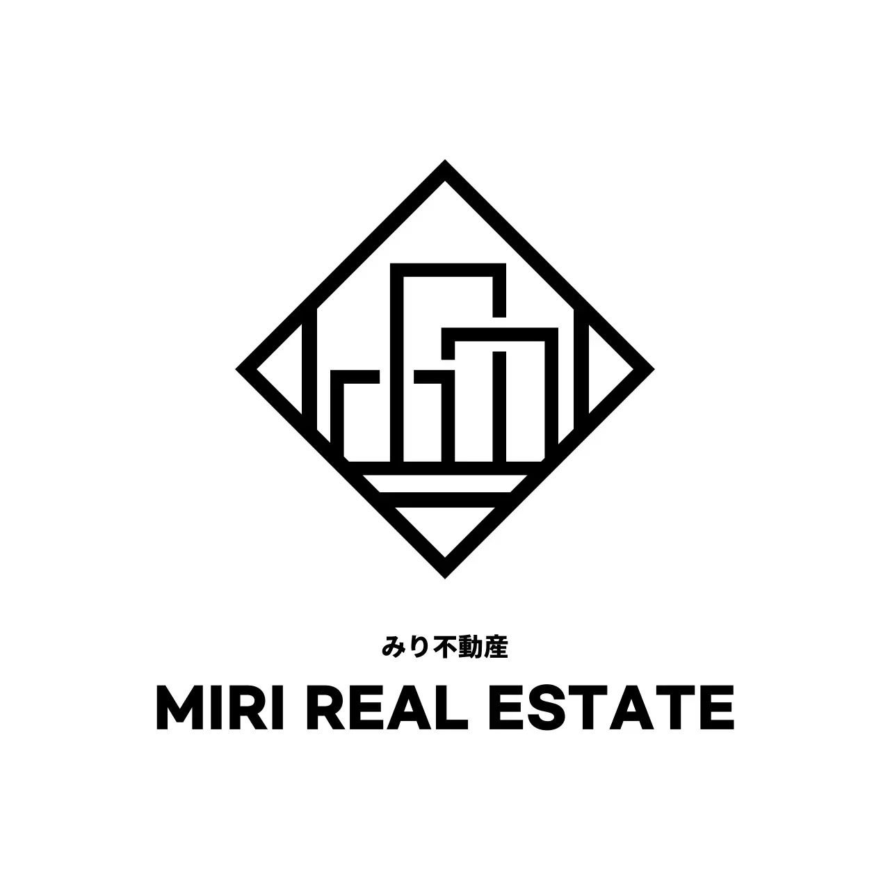 ブラックの高級感ある公認仲介事務所コースター