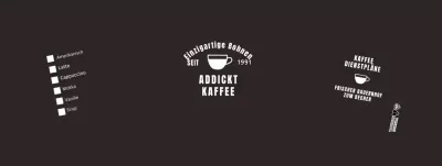 Pappbecher mit Cafe-Getränkekarte in Schwarz