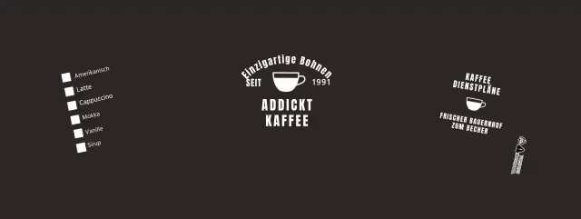 Pappbecher mit Cafe-Getränkekarte in Schwarz