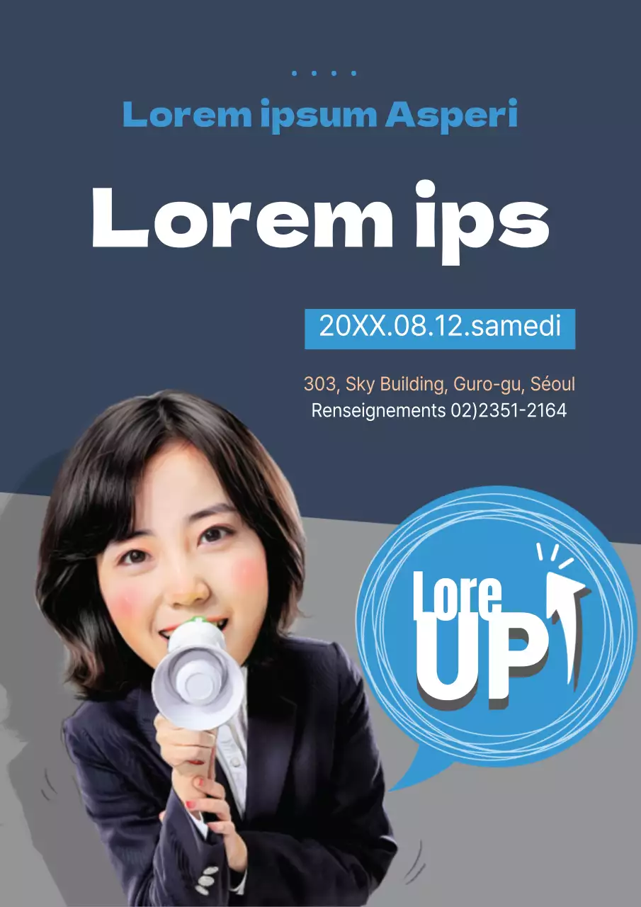 Affiche promotionnelle pour un cours de préparation à un entretien simple