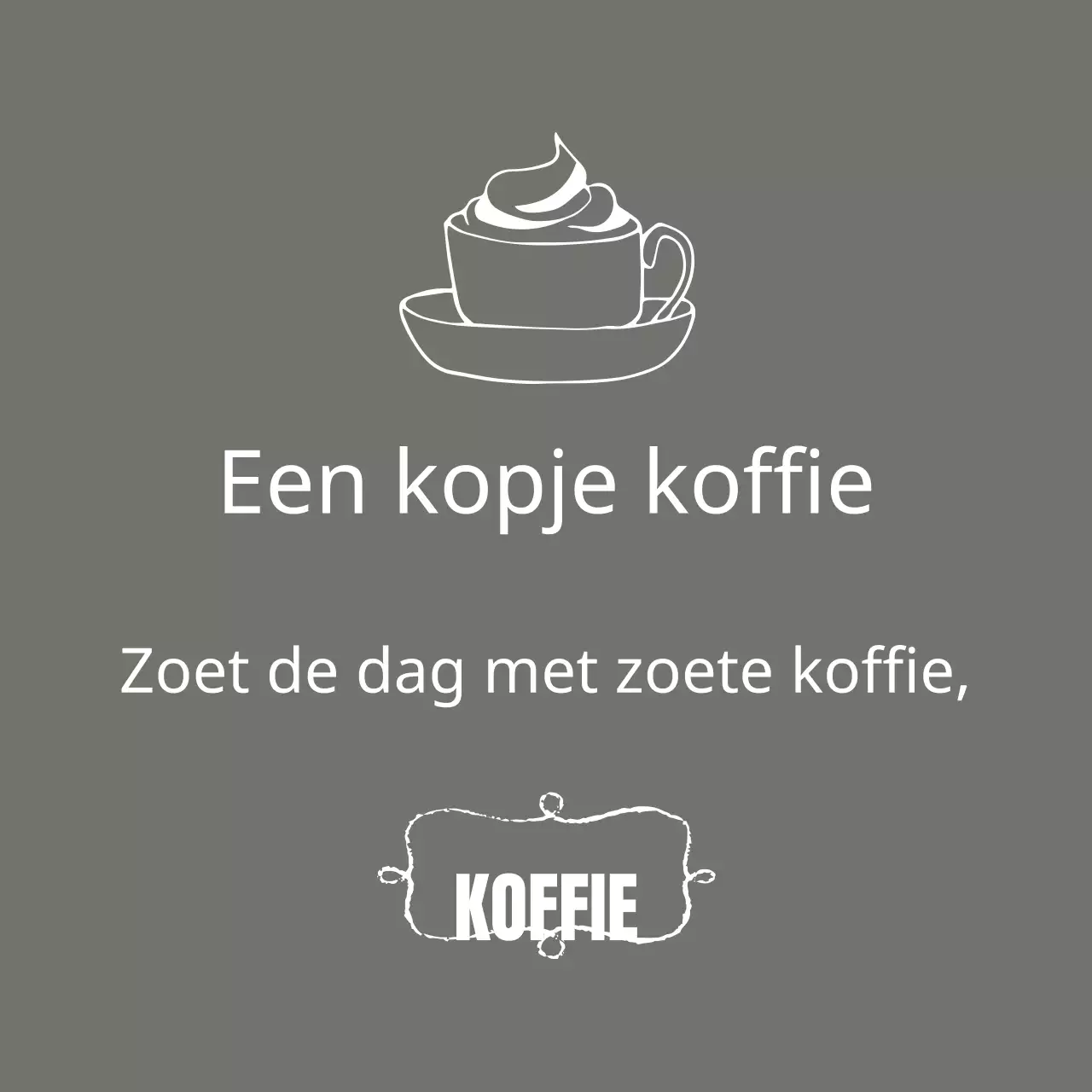 Zoete koffie