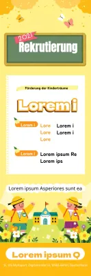 Gelb Illustration niedlich Vorschule Einstellung Kindergarten Förderung