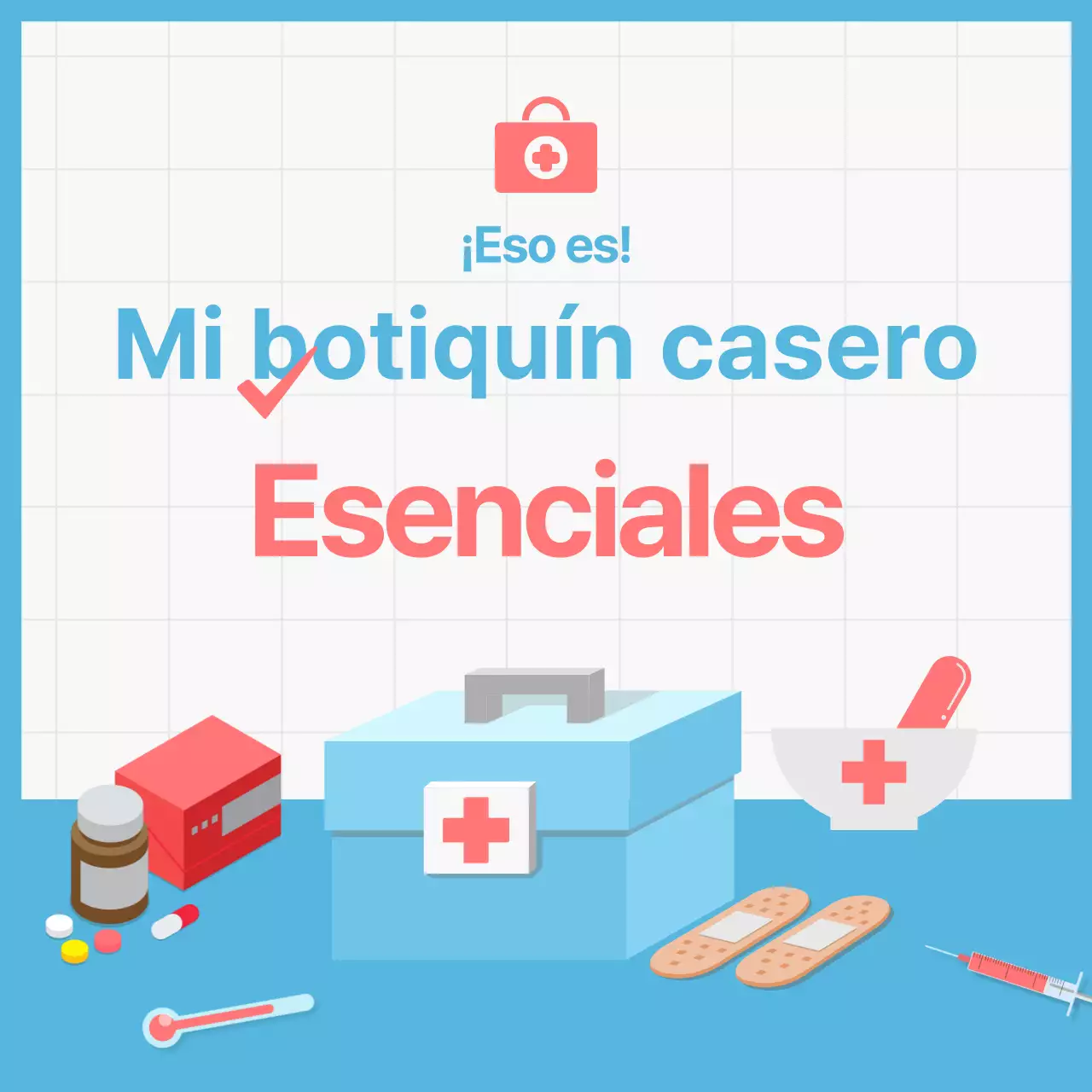 Tarjeta de primeros auxilios en azul claroNoticias Diseño