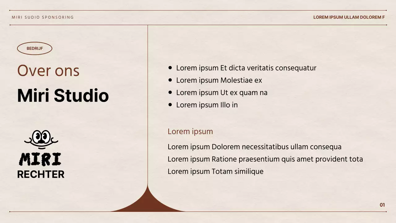 Het voorstel van webtalent Hyun Chan met een papieren achtergrond en kleurrijke geometrische vormen