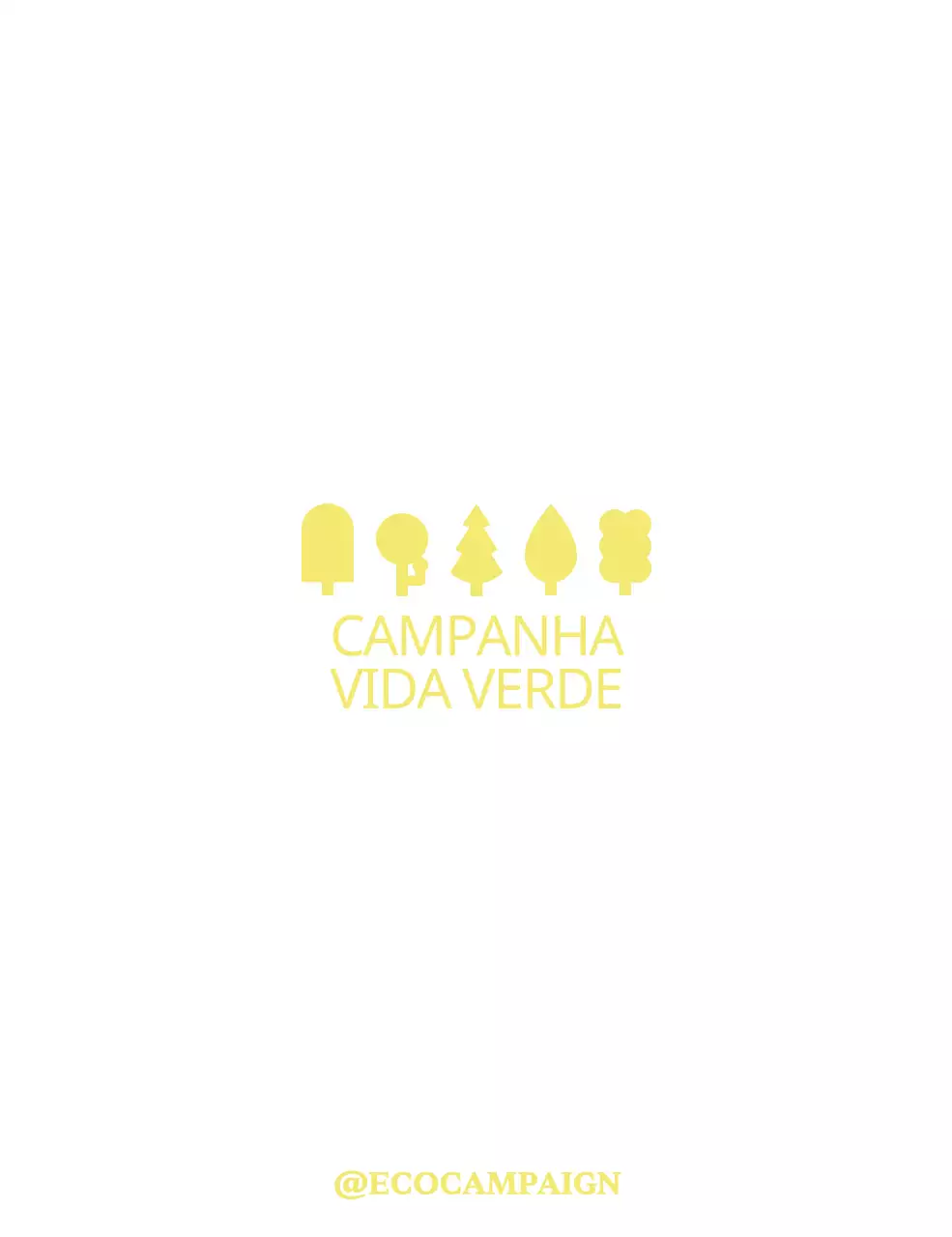 Conceito de ilustração de árvore simples e moderna para promoção da campanha Green Life