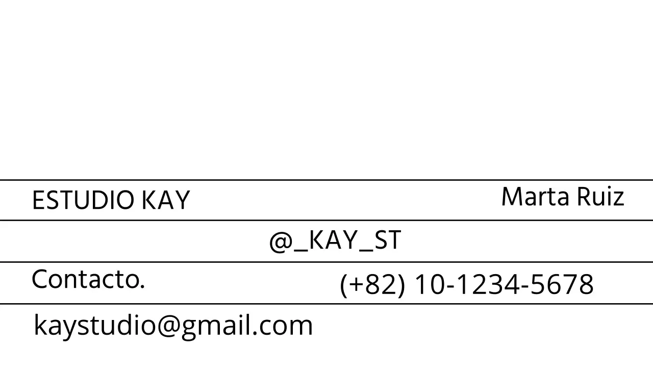 Tarjeta de visita de estudio de diseño con formas geométricas sobre fondo negro