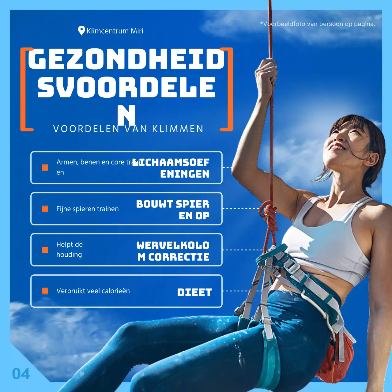 Over de blauwe en oranje lucht conceptklim