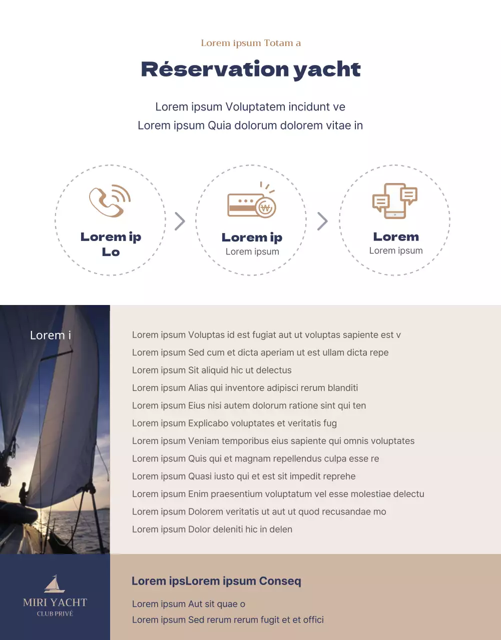 Un yacht club privé en marine dorée