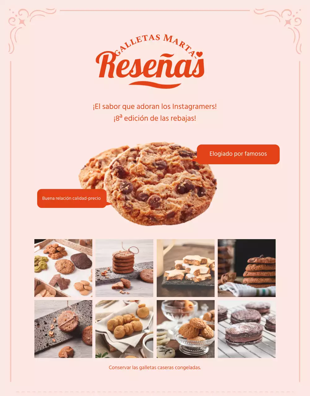 Pedir galletas rosas y rojas