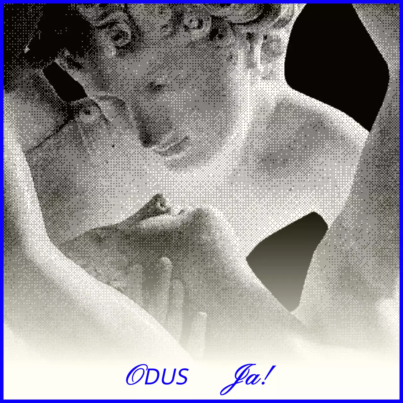 Een hippe gemerkte sfeerbundel in blauw en fluorescerend groen