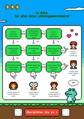 Teste deine Vorliebe für niedliche Charaktere in einem Retro-Pixelspiel