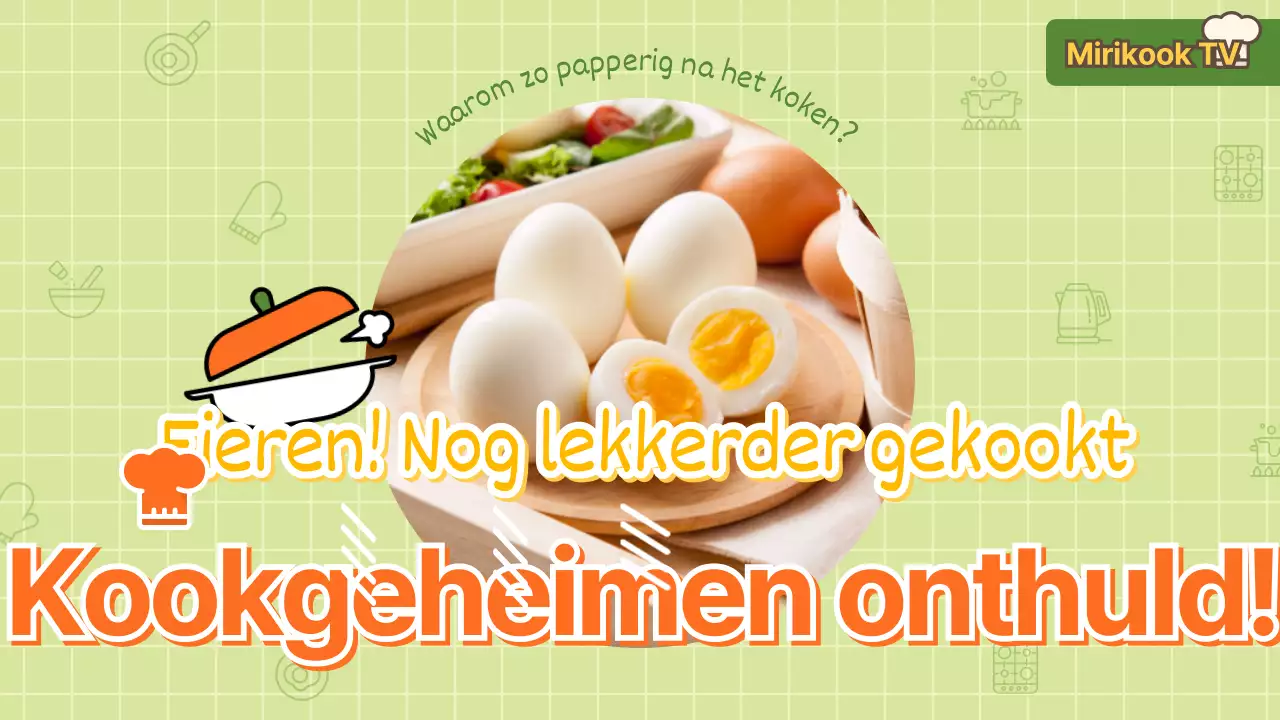 YouTube thumbnail van een lichtgroene en oranje eierschaal