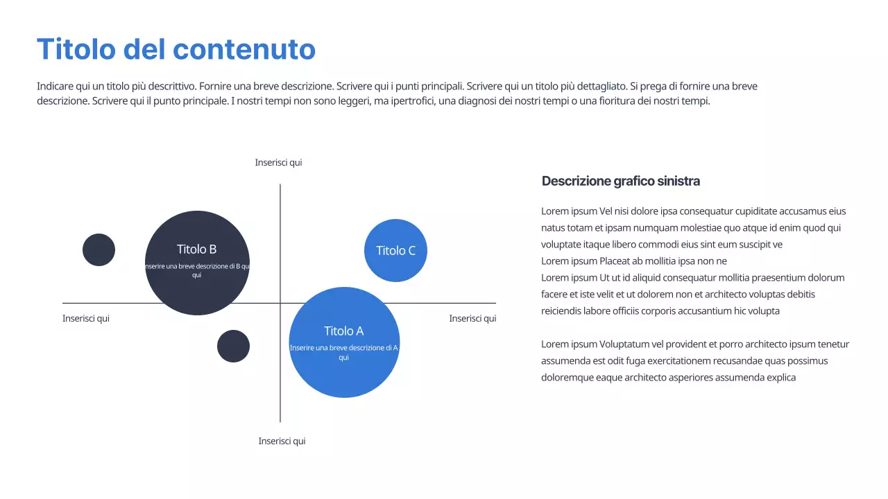 Grafici puliti in blu e marina