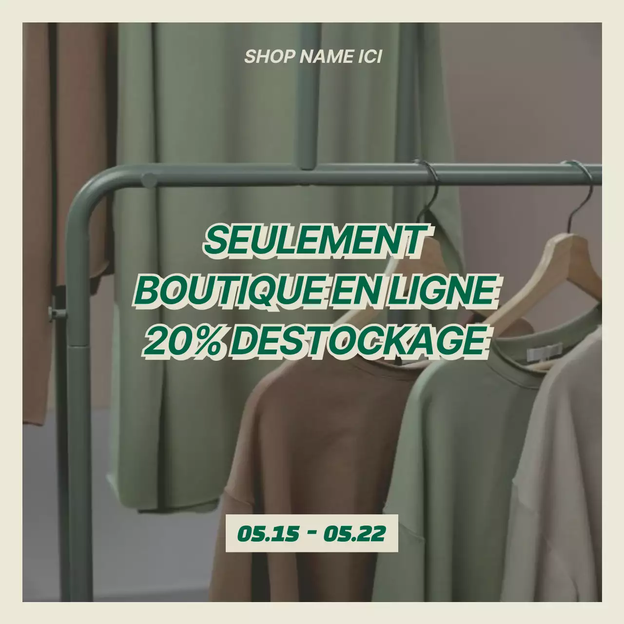 Un pack de mise en page vert et ivoire audacieux