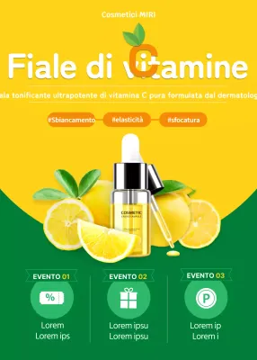 Un semplice primer per eventi cosmetici giallo e verde