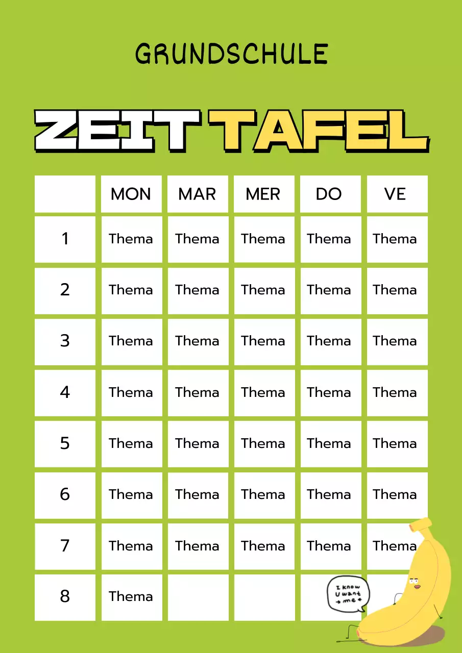 Stundenplan der Schule 03