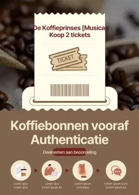 Bruin gekleurd pop-upvenster voor verificatie van kassabon