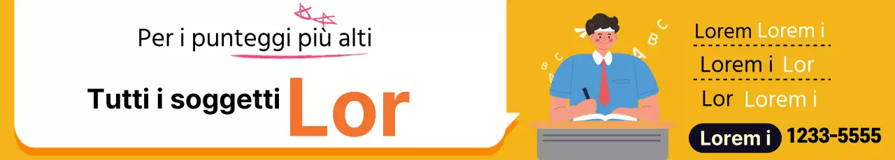 Illustrazione gialla di una simpatica lezione scolastica