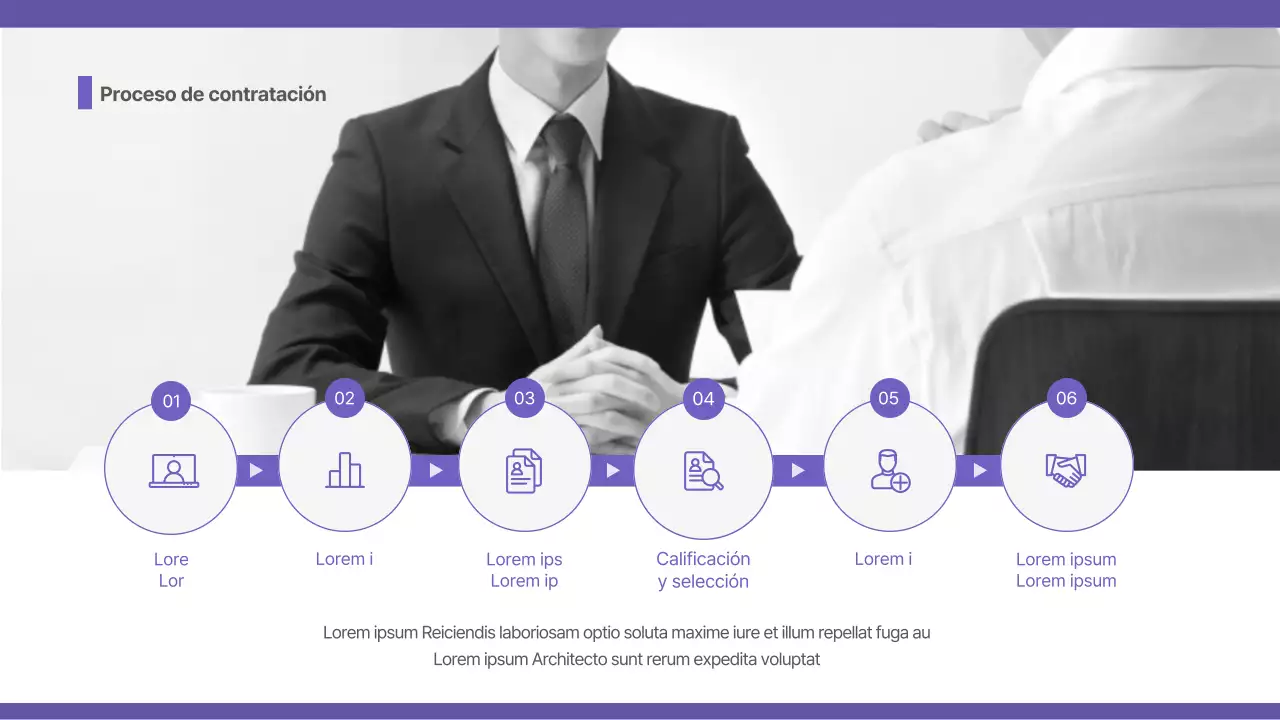 Propuesta de servicios de externalización de personal en púrpura y gris Empresas B2B Headhunting Recruitment Corporate Contingent Worker Dispatch