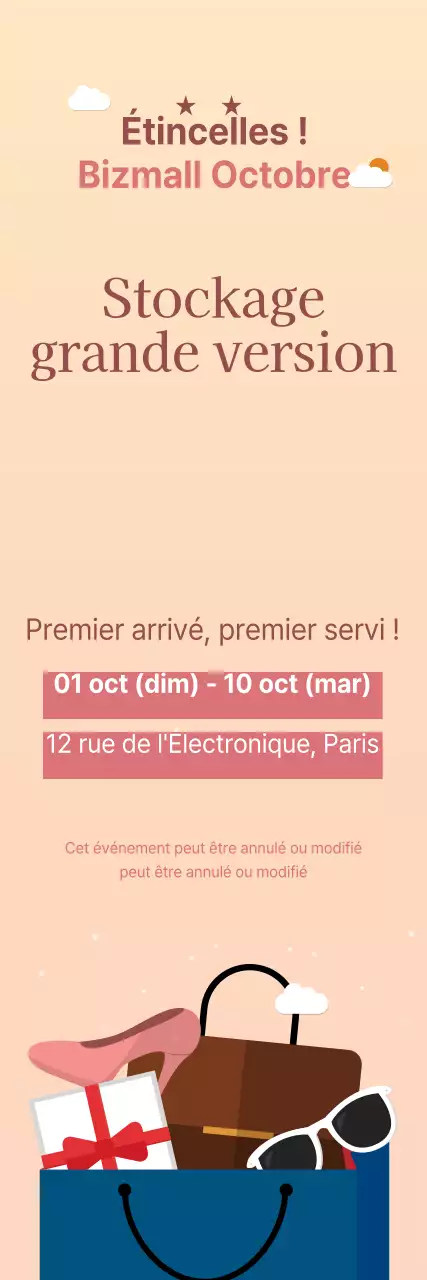 Entrepôt pour les événements de libération