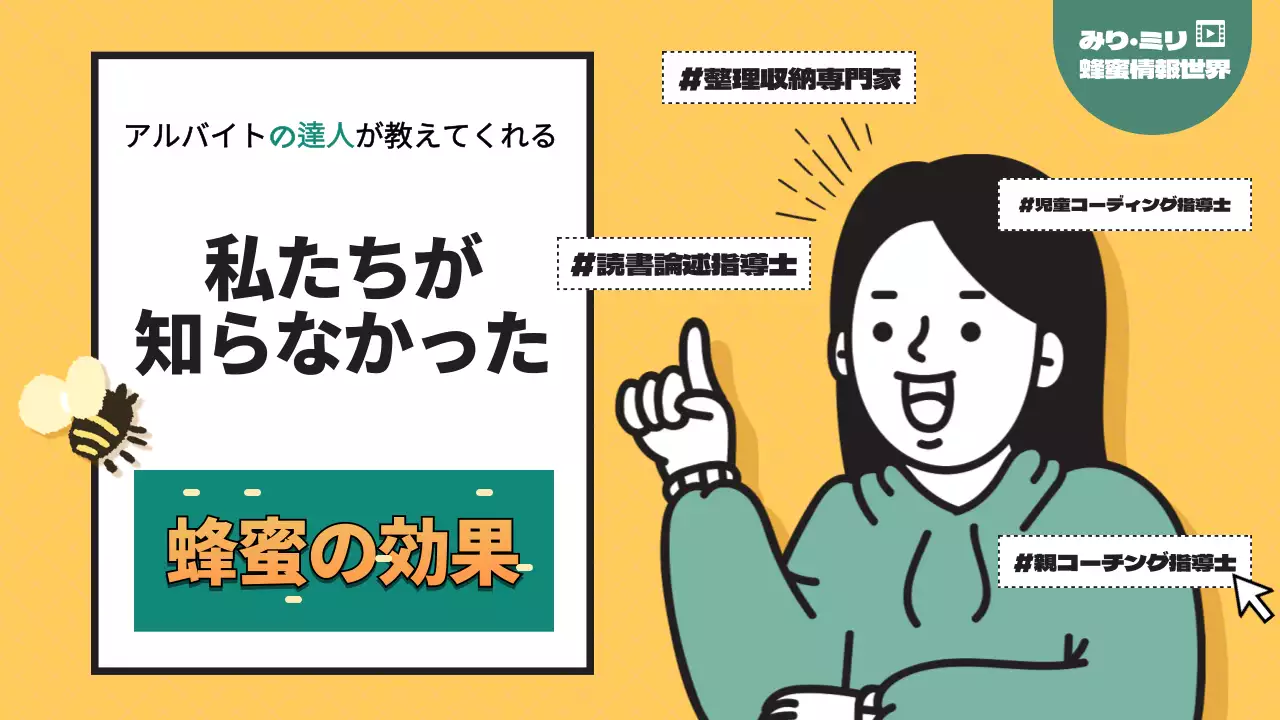 黄色 ポップ 蜂蜜 ポスター YouTube サムネイル