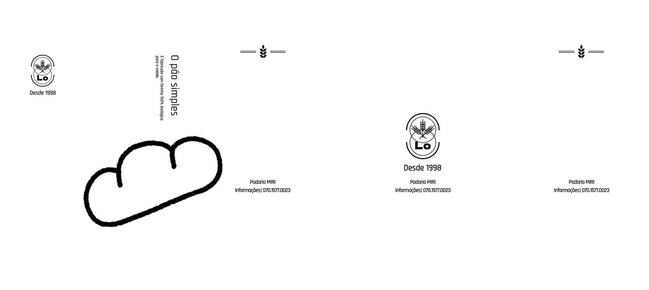 Promova e informe o seu café com uma ilustração simples e gira de um pão.